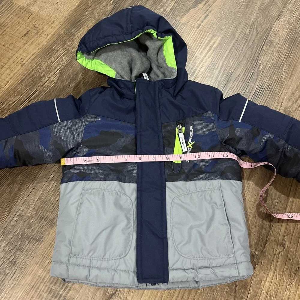 Zero Exposure Baby Boys Hooded Winter‎ Jacket 18M Navy Camo Hooded Pockets